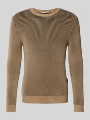 Strickpullover mit gerippten Abschlüssen von Replay Grau - 4