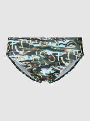 Badehose mit Allover-Muster Modell 'FANTASIA' von Zeybra Grün - 7