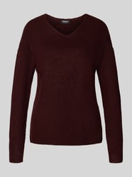 Regular Fit Strickpullover mit V-Ausschnitt Modell 'CAMILLA' von Only Bordeaux - 18