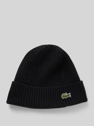 Czapka beanie z imitacji dzianiny od Lacoste - 30