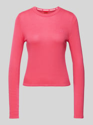 Gebreide pullover met labelstitching, model 'Scallia' van HUGO Fuchsia - 33