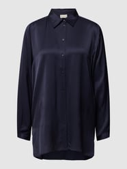 Overhemdblouse met verlengd rugpand. van Milano Italy Blauw - 38