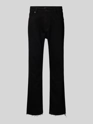 Straight Leg Jeans mit Fransen Modell 'ARUN OPEN HEM' von 2Y Studios Schwarz - 3