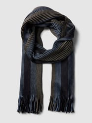 Sjaal met streepmotief van Christian Berg Men Blauw - 26