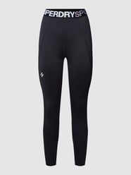 Legging met elastische band met logo, model 'TRAIN' van Superdry Sports Grijs / zwart - 3