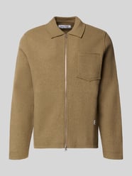 Regular Fit Hemdjacke mit Zweiwege-Reißverschluss Modell 'HANNES' von Samsøe Samsøe Beige - 24