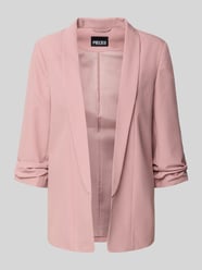 Długi żakiet o kroju regular fit z dodatkiem wiskozy model ‘BOSELLA’ od PIECES Fuksjowy - 2