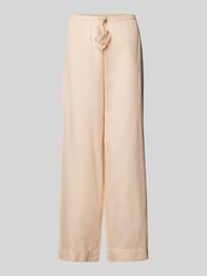 Wide leg linnen broek met elastische band, model 'Mirilla' van MSCH Copenhagen - 4
