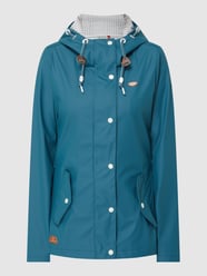 Jack met capuchon, model 'Marge' - waterdicht van Ragwear Blauw / turquoise - 26
