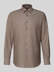 Modern fit zakelijk overhemd met kentkraag van ETERNA Beige - 31