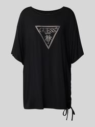 T-shirt z nadrukiem logo  Model 'COULISSE' od GUESS - 42
