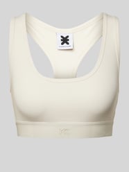 Bralette mit elastischem Logo-Bund von Karo Kauer Beige - 14