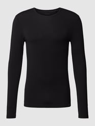 Longsleeve mit Label-Detail Modell 'WARMING BASELAYER' von Schiesser Schwarz - 4