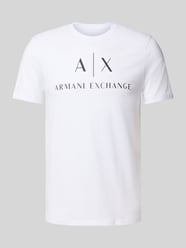 Slim Fit T-Shirt aus reiner Baumwolle mit Logo-Print von ARMANI EXCHANGE - 42