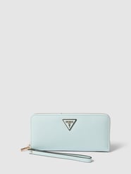 Portemonnaie mit Label-Applikation Modell 'LAUREL' von Guess Blau - 41