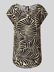 Regular Fit T-Shirt mit Schlüsselloch Rückenausschnitt Modell 'NOVA' von Only Beige - 4