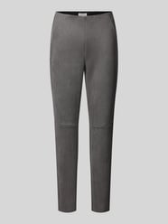 Slim fit stoffen broek met deelnaad van Christian Berg Woman Grijs / zwart - 19