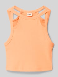 Top o kroju slim fit z wycięciami od s.Oliver RED LABEL - 6