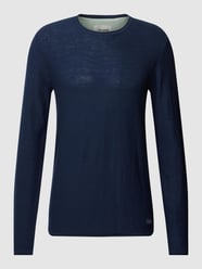 Strickpullover mit Label-Patch von Blend Blau - 24