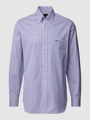 Vrijetijdsoverhemd met pied-de-poule-motief van Paul & Shark Blauw - 10