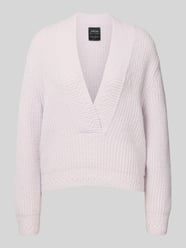 Sweter z dzianiny z dekoltem w serek od Marc Cain - 14