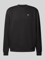 Sweatshirt mit Logo-Stitching von Tommy Jeans Schwarz - 37