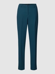 Stoffen broek met persplooien van comma Turquoise - 33
