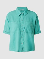 Overhemdblouse van linnenmix, model 'Caro' van Only Groen - 30
