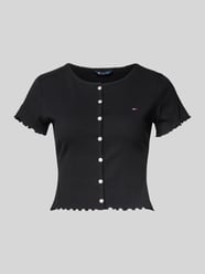 T-shirt o kroju slim fit z mieszanki bawełny od Tommy Jeans - 33