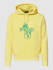 Hoodie met labelprint van Polo Ralph Lauren Geel - 15