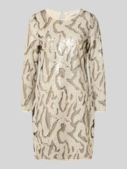 Mini-jurk met ronde hals, model 'RESE' van B.Young Beige - 12