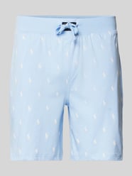 Slim Fit Pyjama-Shorts mit Label-Print von Polo Ralph Lauren Underwear Blau - 7