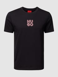 T-shirt z nadrukiem z logo model ‘Decali’ od HUGO Czarny - 11