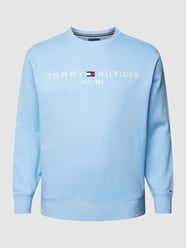 PLUS SIZE sweatshirt met labelstitching, model 'LOGO' van Tommy Hilfiger Big & Tall Blauw / turquoise - 6