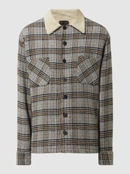 Oversized jack van flanel  van Pegador Grijs / zwart - 43