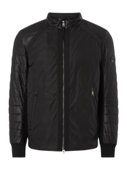 Jacke mit Lederbesatz Modell 'Yale' von BOGNER Grau / Schwarz - 36