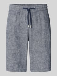 Szorty lniane o kroju regular fit z tunelem model ‘MORGAN’ od Blend - 1