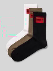 Sokken met labeldetail in een set van 3 paar van HUGO Beige - 21