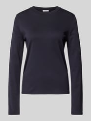 Longsleeve mit geripptem Rundhalsausschnitt von Marc O'Polo Denim Blau - 18