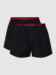 Boxershort met logo in band in een set van 2 stuks van HUGO Grijs / zwart - 6