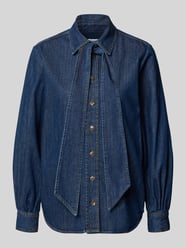 Regular Fit Hemdbluse aus reiner Baumwolle in Denim-Optik von Emily Van den Bergh - 18