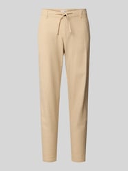 Spodnie w kroju slim fit z mieszanki bawełny i lnu model 'BRODY' od Selected Homme - 8