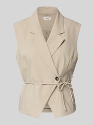 Weste mit Reverskragen und Bindegürtel Modell 'Evelora' von mbyM Beige - 46