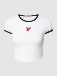Cropped T-Shirt mit Rundhalsausschnitt von REVIEW Weiß - 31