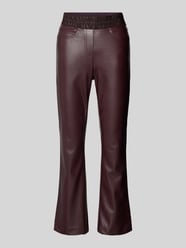 Regular Fit Lederhose mit elastischem Label-Bund von Cambio Lila - 11