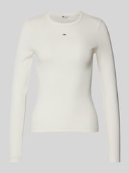 Slim Fit Longsleeve mit Logo-Stitching von Tommy Jeans Beige - 22