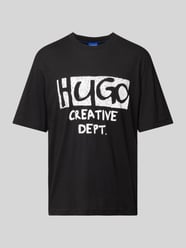 T-Shirt mit Label-Print Modell 'Nugocrea' von Hugo Blue - 31