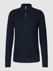 Strickpullover mit kurzem Reißverschluss von Esprit Collection Blau - 24