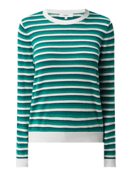 Pullover mit Streifenmuster Modell 'Portland' von SUNCOO PARIS Grün - 8