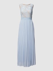 Abendkleid mit Spitzen-Besatz von Apart Glamour Blau / Türkis - 27